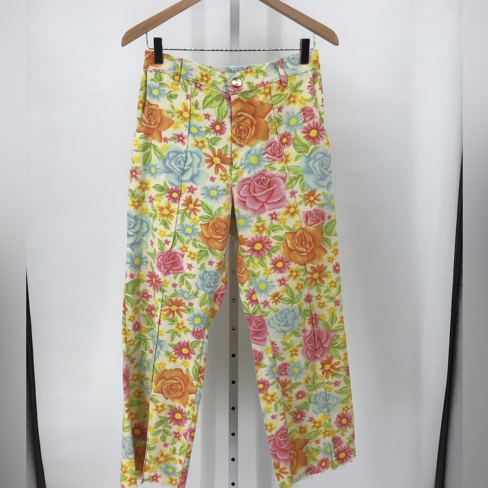 Big Bud Press Floral Straight Leg Jeans – Size S (Elastic Waist)